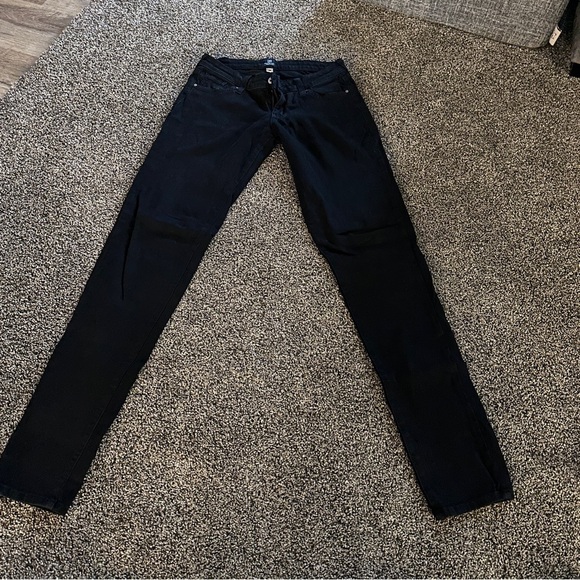 Just Black Skinny Jeans Classic Black Stretch Denim Mid Rise Made in USA Size 28 - Picture 1 of 6